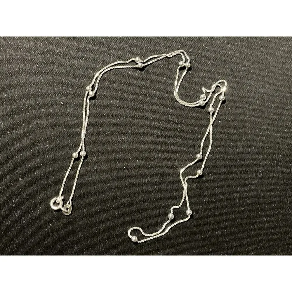 18in 925 Italy Ball Bead Necklace